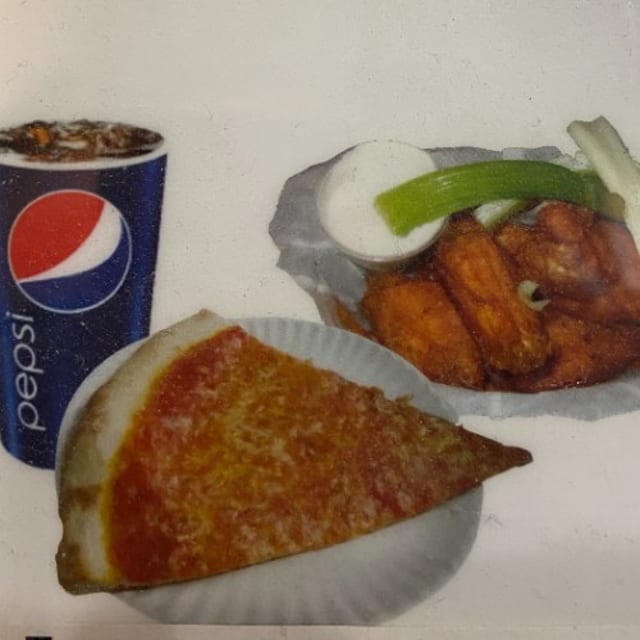 Slice of Cheese, 6 Wings & A Drink.